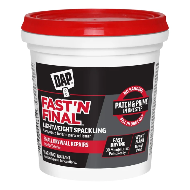 Alt view image 3 of 6 - DAP Fast 'N Final 16 oz White Lightweight Spackling Putty