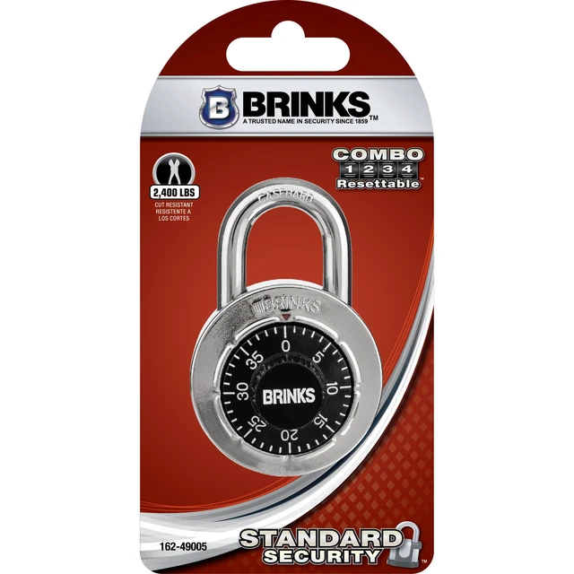 Alt view image 5 of 7 - Brinks 50mm Steel Dial Combination Padlock with 1in Shackle