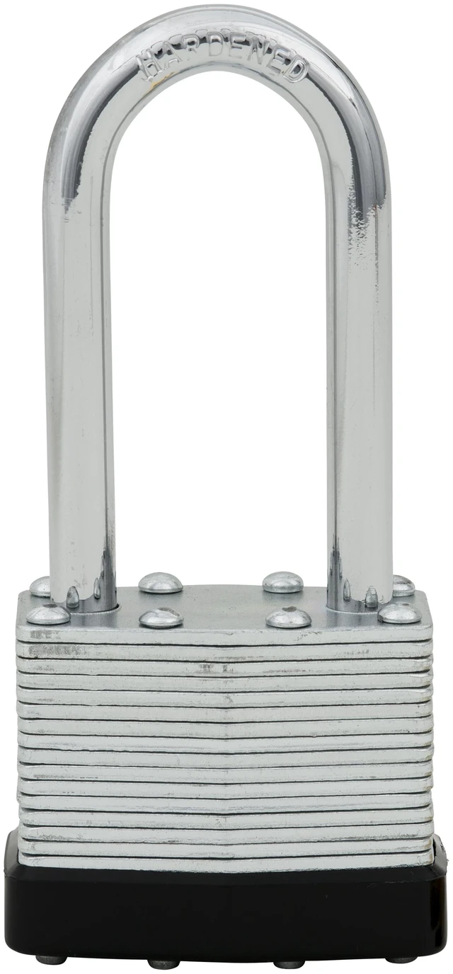 Main image of Hyper Tough 1-9/16 in. (40mm) Laminated Steel Keyed Padlock with 2 in. (51mm) Long Hardened Steel Shackle