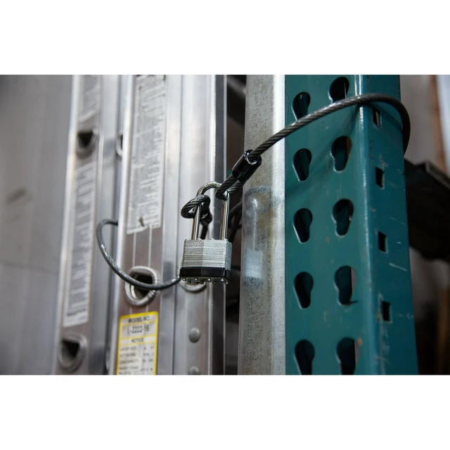Alt view image 4 of 6 - Hyper Tough 1-9/16 in. (40mm) Laminated Steel Keyed Padlock with 2 in. (51mm) Long Hardened Steel Shackle