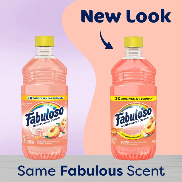 Alt view image 6 of 6 - (3 pack) Fabuloso 2X Multi-Purpose Cleaner, No Rinse Floor Cleaner, Peach Scent, 16.9 fl oz