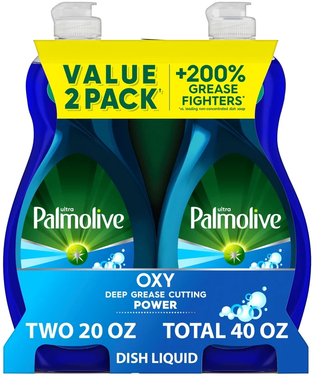 Main image of Palmolive Ultra Oxy Liquid Dish Soap, Power Degreaser, 20 fl oz Bottle (2 Pack)
