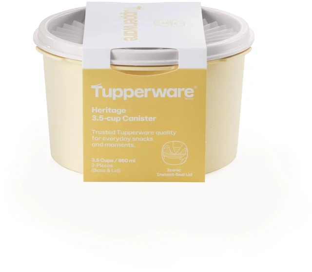 Main image of Tupperware Heritage 3.5-Cup Food Storage Canister with Lid, Yellow