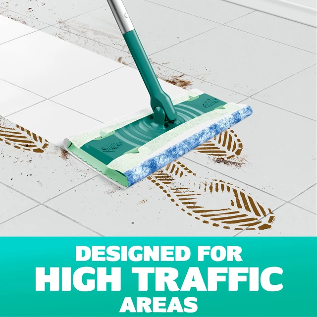 Alt view image 4 of 6 - Swiffer Starter Classic Kit (1 Device, 2 Hair Magnet Dry Cloths, 2 Mop & Go Wet Cloths)