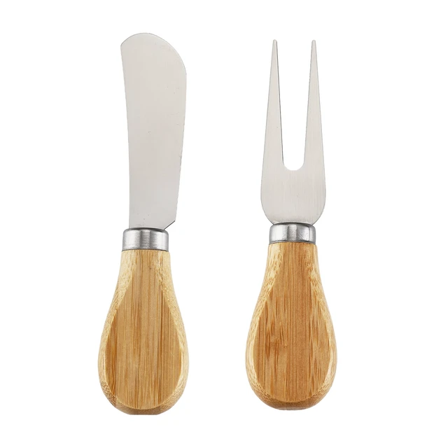 Alt view image 5 of 5 - Way To Celebrate 3-Piece 8 in Bamboo Onesie-Shaped Charcuterie Board Set with Cheese Knife and Cheese Fork