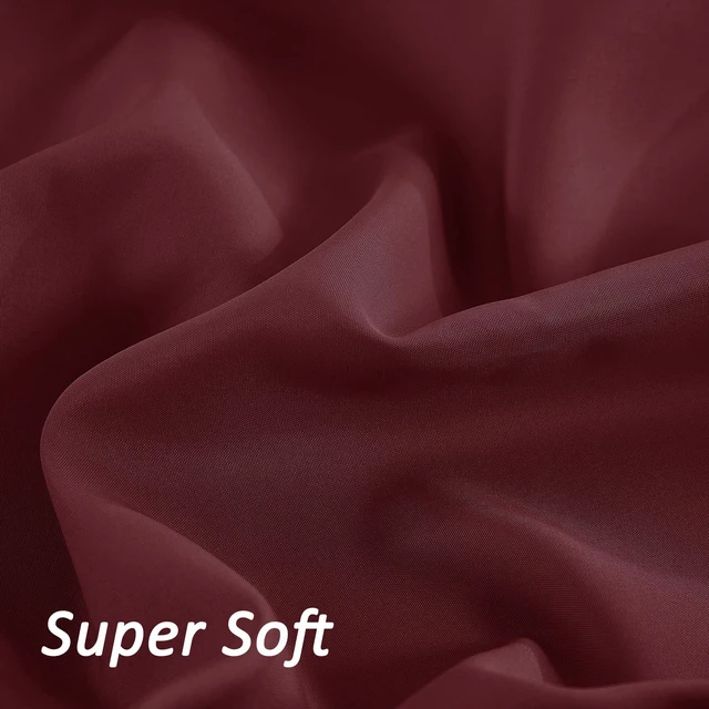 Alt view image 2 of 6 - Mainstays Super Soft Microfiber 2-Pack Fitted Sheets, Grey Stone/Luscious Red Merlot, Full