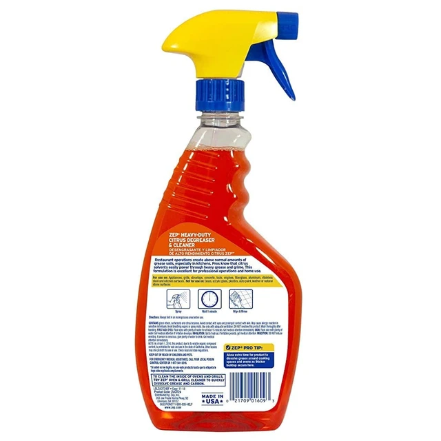 Alt view image 4 of 5 - Zep Heavy-Duty Citrus Degreaser and Cleaner, Citrus Burst Scent, 24 fl oz