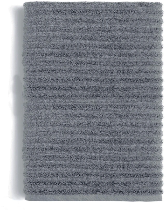 Main image of Mainstays Performance Bath Sheet, Textured Grey, 62 in x 30 in