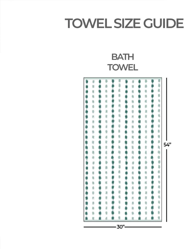 Alt view image 2 of 6 - Mainstays Performance Bath Towel, 100% Cotton, Quick Dry, Fade Resistant, Green Dot Pattern