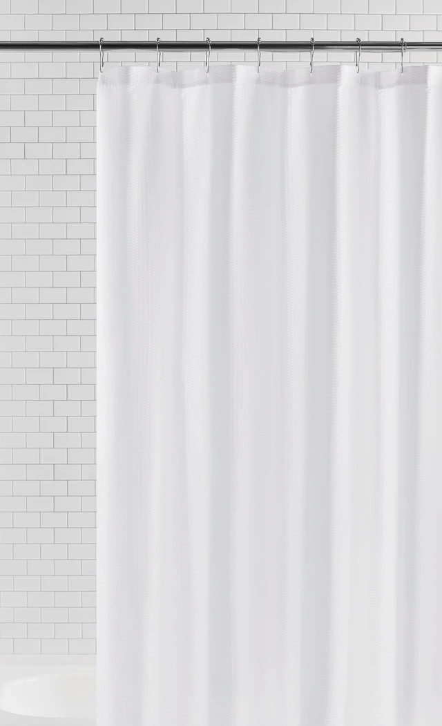 Main image of Mainstays Water Repellent Microfiber Fabric Shower Liner, 70 x 72 in., White