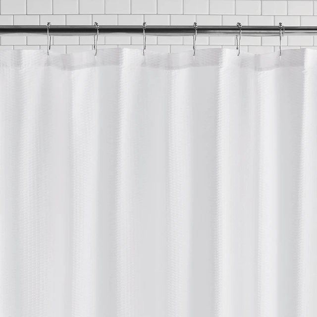 Alt view image 3 of 6 - Mainstays Water Repellent Microfiber Fabric Shower Liner, 70 x 72 in., White