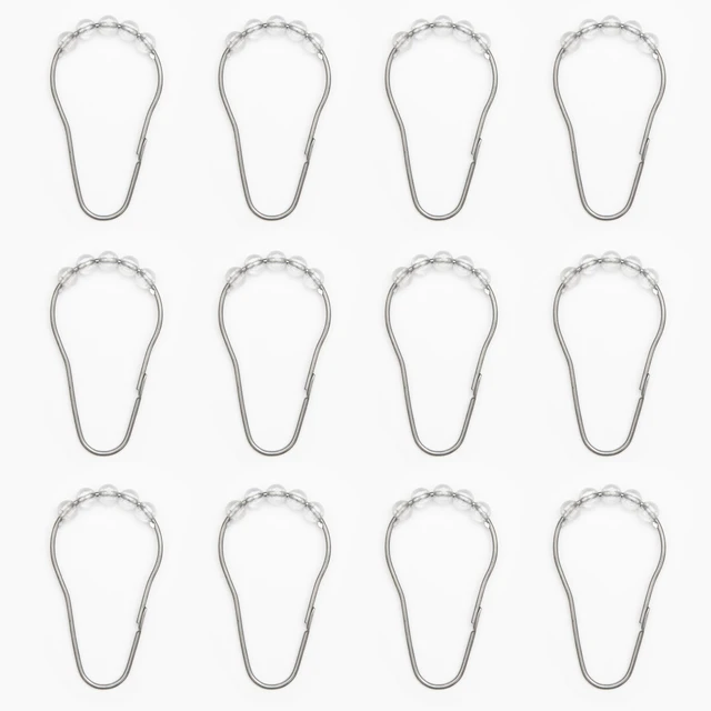 Alt view image 6 of 6 - Mainstays Terrazzo Waterproof PEVA Shower Curtain Set with Hooks, 30% Post-Consumer Recycled Material, Black and White