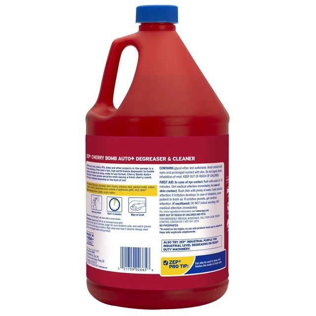 Alt view image 6 of 6 - Zep Cherry Bomb Auto and Shop Degreaser and Cleaner, Cherry Blast Scent, 128 fl oz