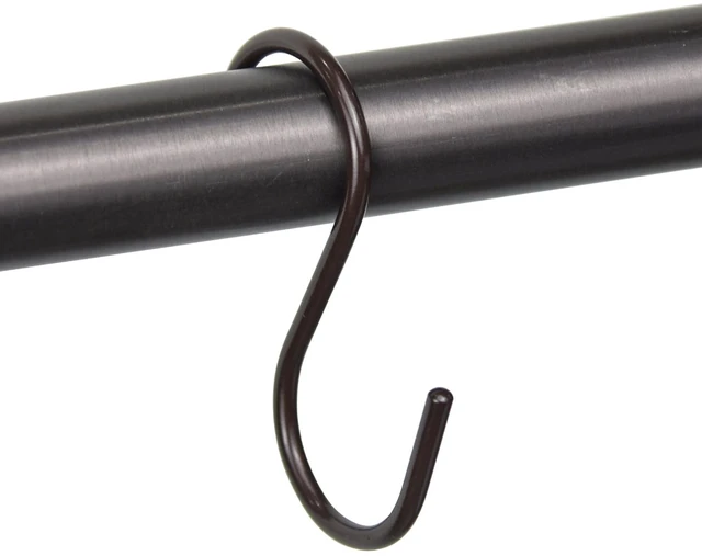 Main image of Mainstays Shower Curtain S-Hooks, Bronze, 12Piece/Set, 100% Iron