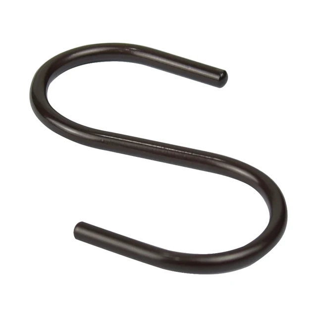 Alt view image 2 of 6 - Mainstays Shower Curtain S-Hooks, Bronze, 12Piece/Set, 100% Iron