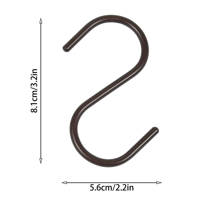 Alt view image 4 of 6 - Mainstays Shower Curtain S-Hooks, Bronze, 12Piece/Set, 100% Iron
