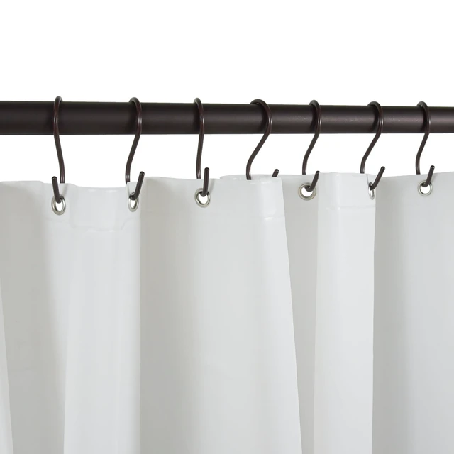 Alt view image 3 of 6 - Mainstays Shower Curtain S-Hooks, Bronze, 12Piece/Set, 100% Iron
