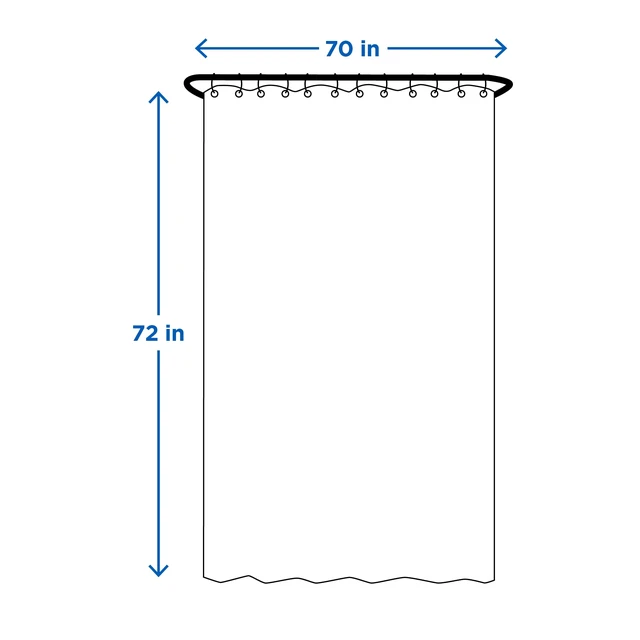 Alt view image 2 of 6 - Mainstays White Water Repellent Fabric Shower Curtain Liner, 70 x 72 in