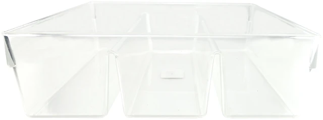 Alt view image 5 of 6 - Mainstays 3-Pack Clear Plastic Drawer Organizer Divided Compartment Set