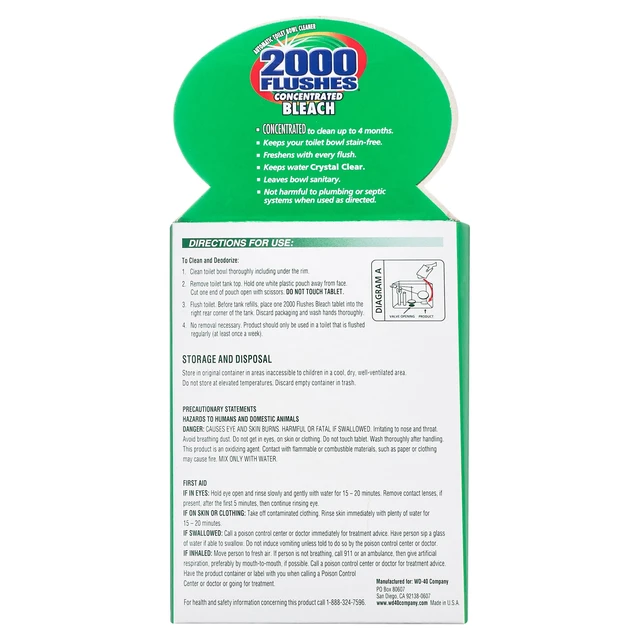 Alt view image 2 of 4 - 2000 Flushes Concentrated Bleach Automatic Toilet Bowl Cleaner, 3.5 oz (3 Pack)
