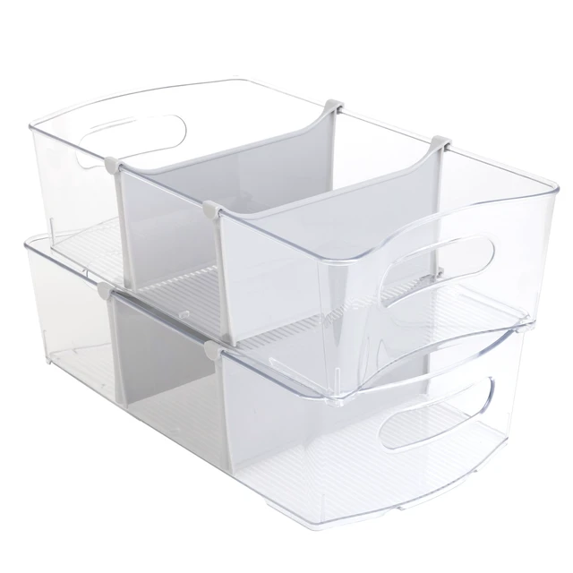 Alt view image 5 of 6 - Mainstays Clear Wide Closet and Laundry Organizer Bin with Dividers