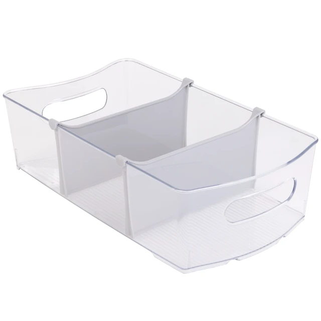 Alt view image 3 of 6 - Mainstays Clear Wide Closet and Laundry Organizer Bin with Dividers