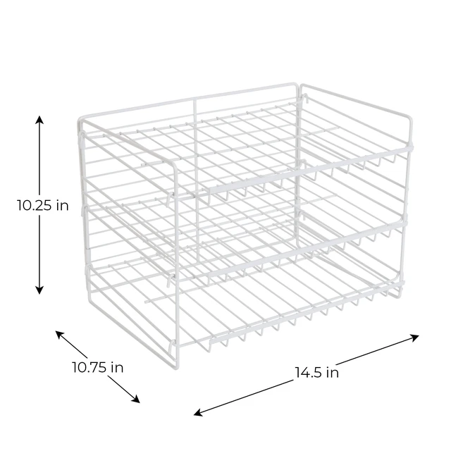 Alt view image 6 of 6 - Mainstays 3-Tier Can Organizer Dispenser Rack, Steel, White