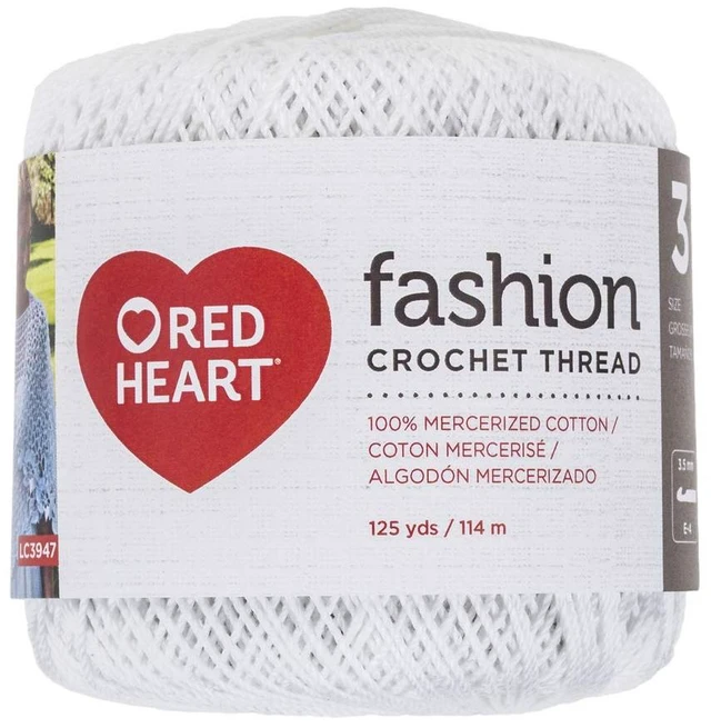Main image of Red Heart Fashion Crochet, Thread Size 3, White