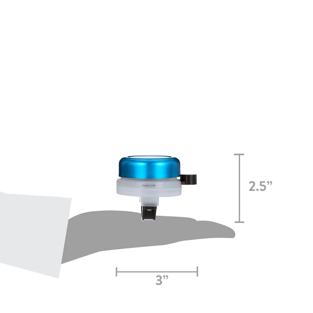 Alt view image 2 of 6 - BellBrightz Bicycle Bell with Multicolor Twinkling LEDs, Fits Most Handlebars, Blue