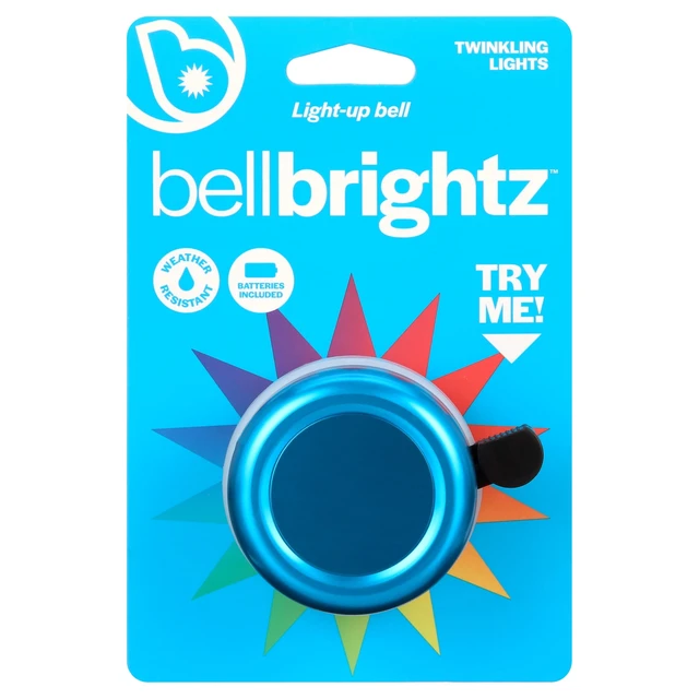 Alt view image 4 of 6 - BellBrightz Bicycle Bell with Multicolor Twinkling LEDs, Fits Most Handlebars, Blue