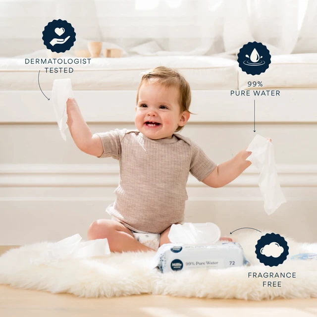 Alt view image 2 of 5 - Millie Moon 99% Pure Water Baby Wipes, 216 Count (Select for More Options)