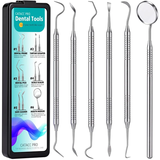Main image of Dental Pick Tools Kit, Plaque Tartar Remover Tooth Scraper