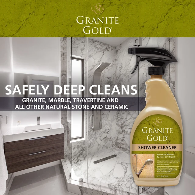 Alt view image 2 of 6 - Granite Gold Shower Cleaner, 24 fl oz Spray, Stone Shower, Tub & Tile Cleaner