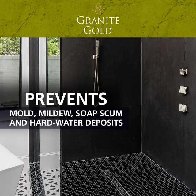 Alt view image 6 of 6 - Granite Gold Shower Cleaner, 24 fl oz Spray, Stone Shower, Tub & Tile Cleaner