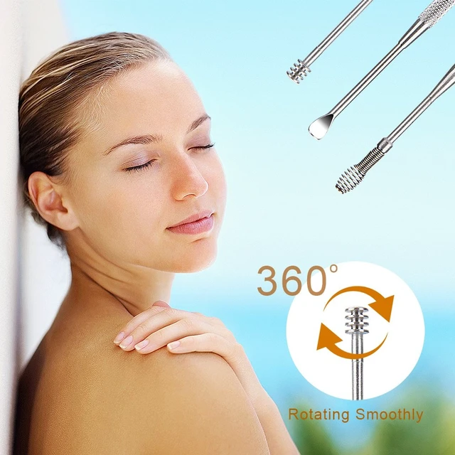 Alt view image 7 of 7 - 7 Pcs Ear Pick Earwax Removal Kit, BetyBedy Ear Cleansing Tool Set, Ear Curette Ear Wax Remover Tool with Cleaning Brush and Storage Box, Sliver