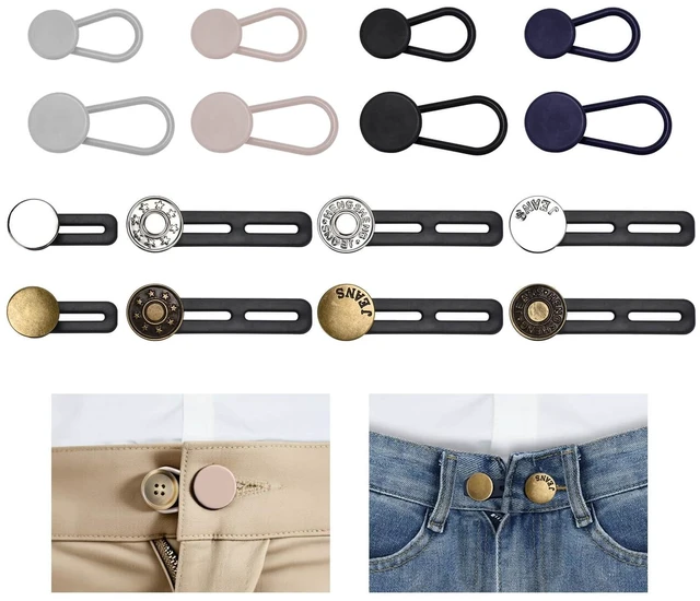 Main image of 16 PCS Button Extenders for Jeans, Waist Adjuster for Pants, Jeans Button Extender, Waistband Extension 1-1.8 Inches, Invisible Extenders Set Fit Casual/Suit Pants, Short Skirts, Maternity