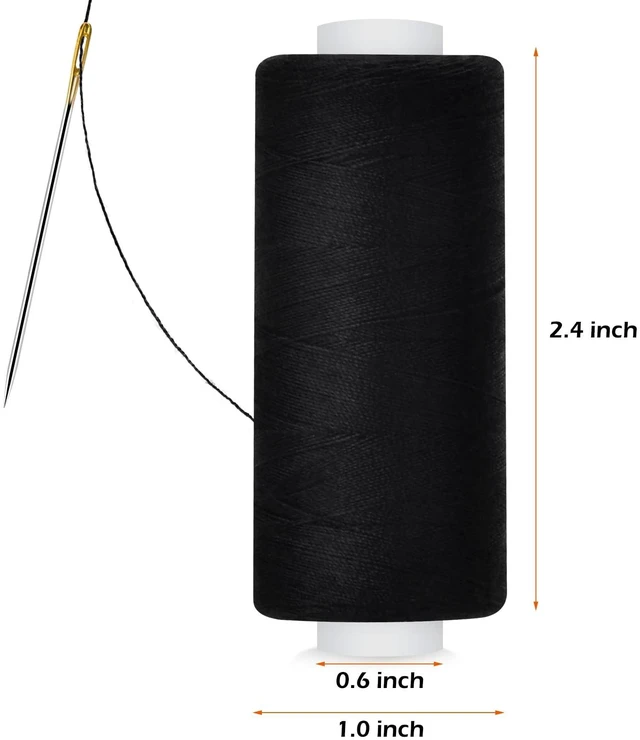 Alt view image 3 of 7 - 6 Pcs Sewing Thread Kit, 400 Yards Each Spool 402 Polyester Thread with Sewing Needle & Threader, Sewing Threads for Sewing Machine, Hand Stitching, Embroidery