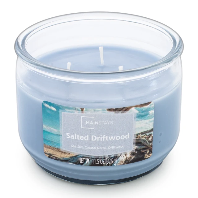 Alt view image 5 of 5 - Mainstays Salted Driftwood Scented Jar Candle, 11.5 oz