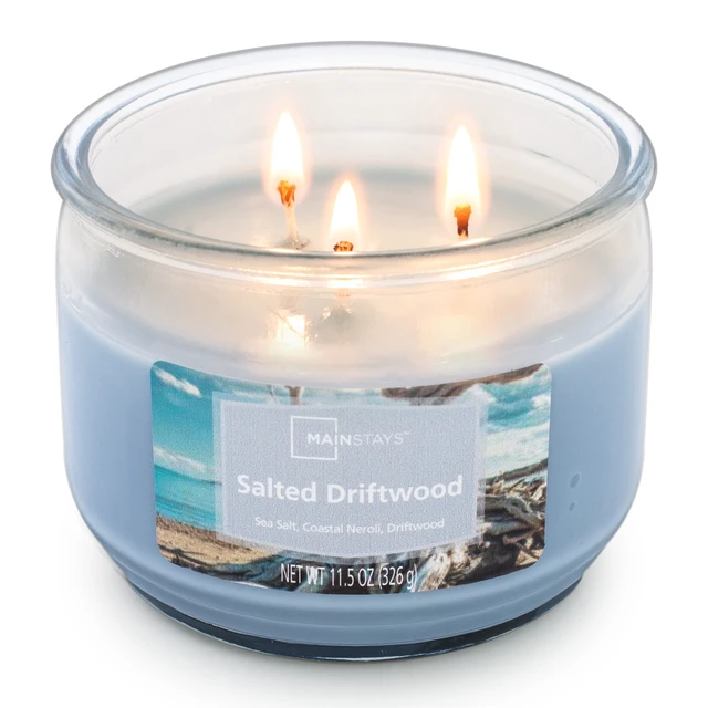 Alt view image 2 of 5 - Mainstays Salted Driftwood Scented Jar Candle, 11.5 oz