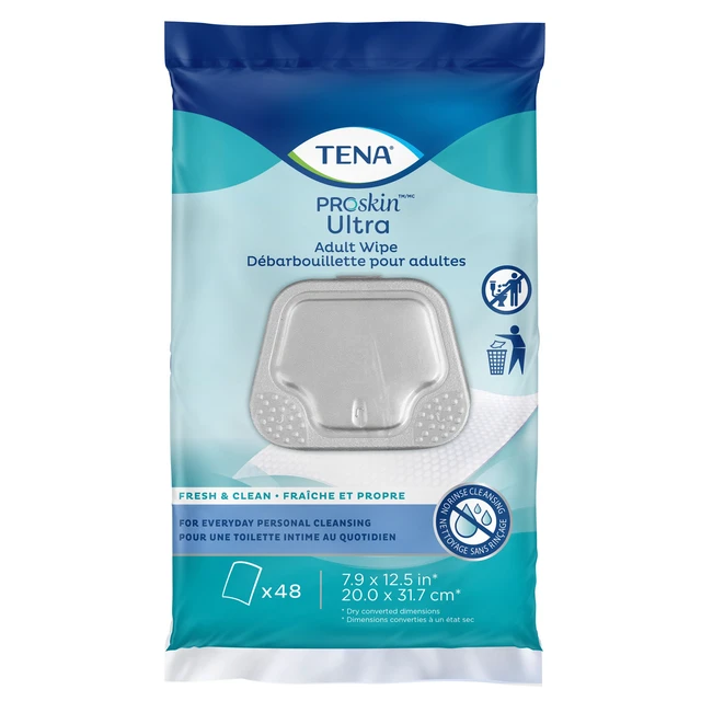 Alt view image 5 of 5 - TENA Proskin Adult Wipes for Incontinence, Unisex, 48 ct
