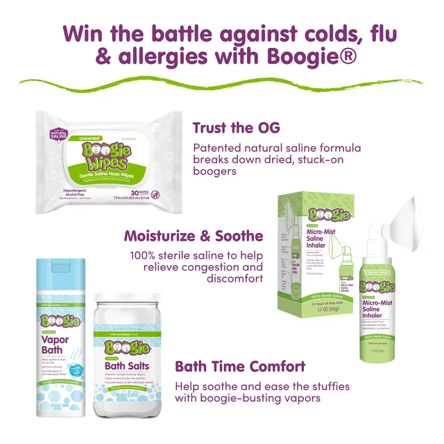 Alt view image 4 of 6 - Boogie Wipes Saline Nose Wipes, Hypoallergenic & Alcohol-Free, Unscented, 90 Count