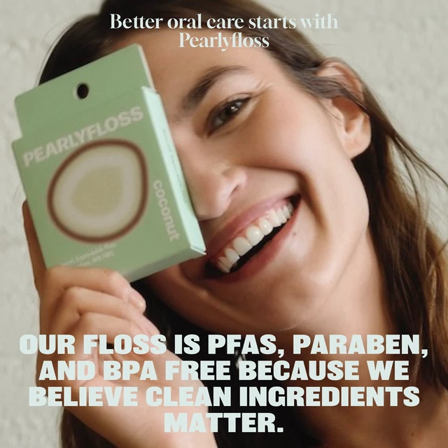 Alt view image 2 of 5 - PearlyFloss Coconut Expanding Textured Dental Floss, 33 Yards