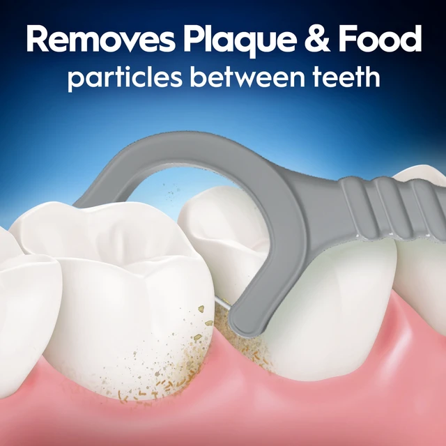 Alt view image 5 of 5 - Oral-B Floss, Glide Ultra Deep Clean Floss Picks, Removes Food and Plaque, Cool Mint Flavor, 150 Floss Picks