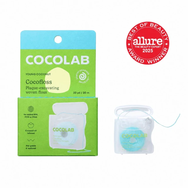 Main image of COCOLAB Cocofloss Refillable Dental Floss 33 yd - Young Coconut