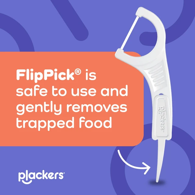 Alt view image 5 of 6 - Plackers Gentle Line Floss Picks, Super Soft, GentleSlide Fiber Slides Easily Between Teeth, Fresh Mint, 75 Count
