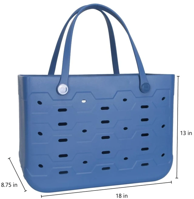 Alt view image 3 of 5 - Mainstays Large Flex Laundry Tote, Indigo, 18 in W x 8.75 in D x 13 in H