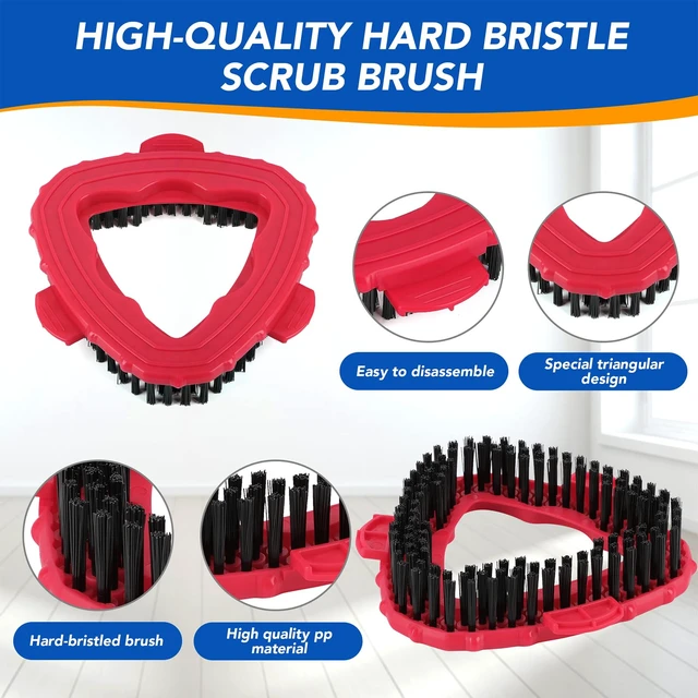 Alt view image 5 of 6 - Scrub Brush Head for EasyWring 1-Tank System, Hard Bristle Spin Mop Scrub Brush Attachment for Tile, Bathroom, Kitchen, Deck & Floor Cleaning, 1 Pack