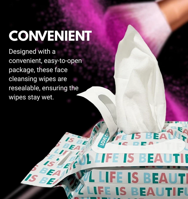 Alt view image 4 of 7 - Consumable Corner - Makeup Remover Wipes - Hypoallergenic Facial Cleansing