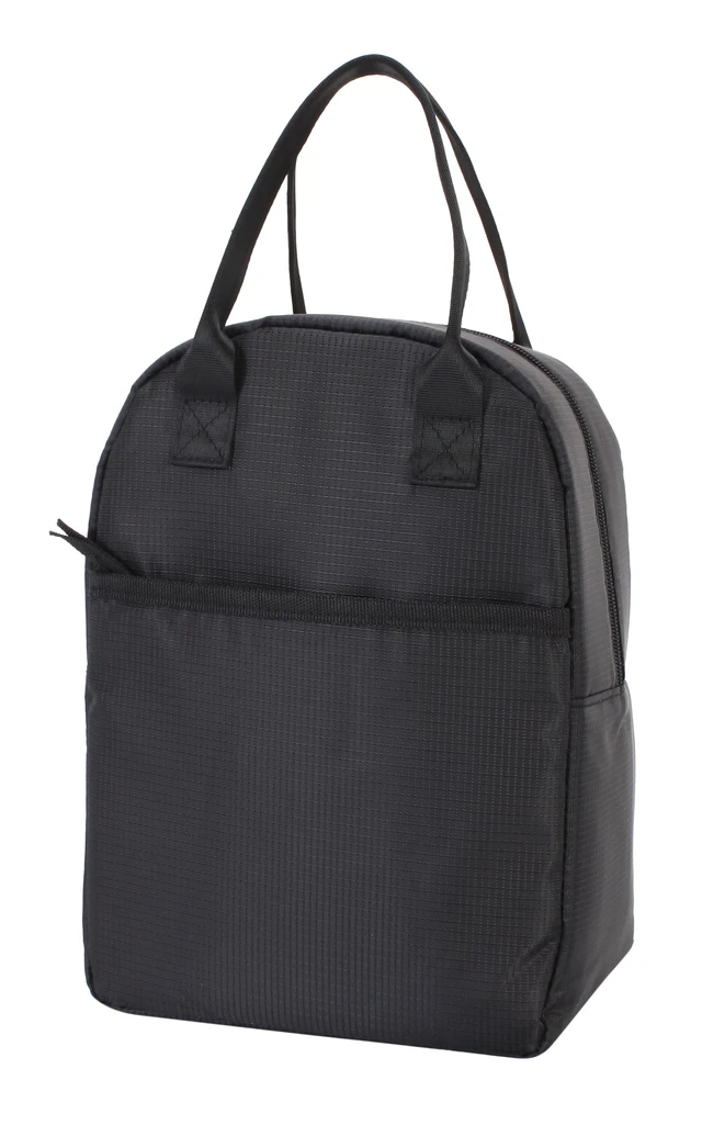 Alt view image 5 of 6 - Mainstays Black Reusable Polyester Lunch Bag, Rounded Top, Zippered Main Compartment and Front Pocket