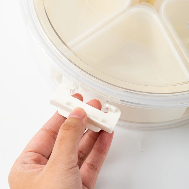 Alt view image 2 of 6 - Mainstays Snackle Box Lunch & Snack Container, Round, 5 Compartments, Plastic, White